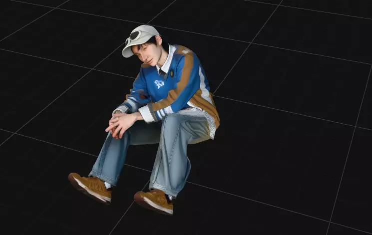 Model No 14 Seated Man 3D model