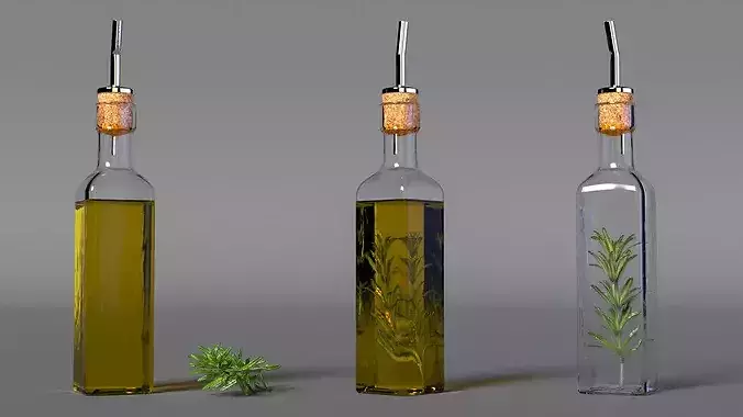Rosemary Oil 3D model 4