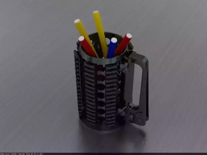 Rifle pen holder cup