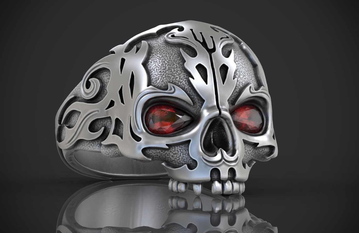 Ring Skull without jaw 3D print model