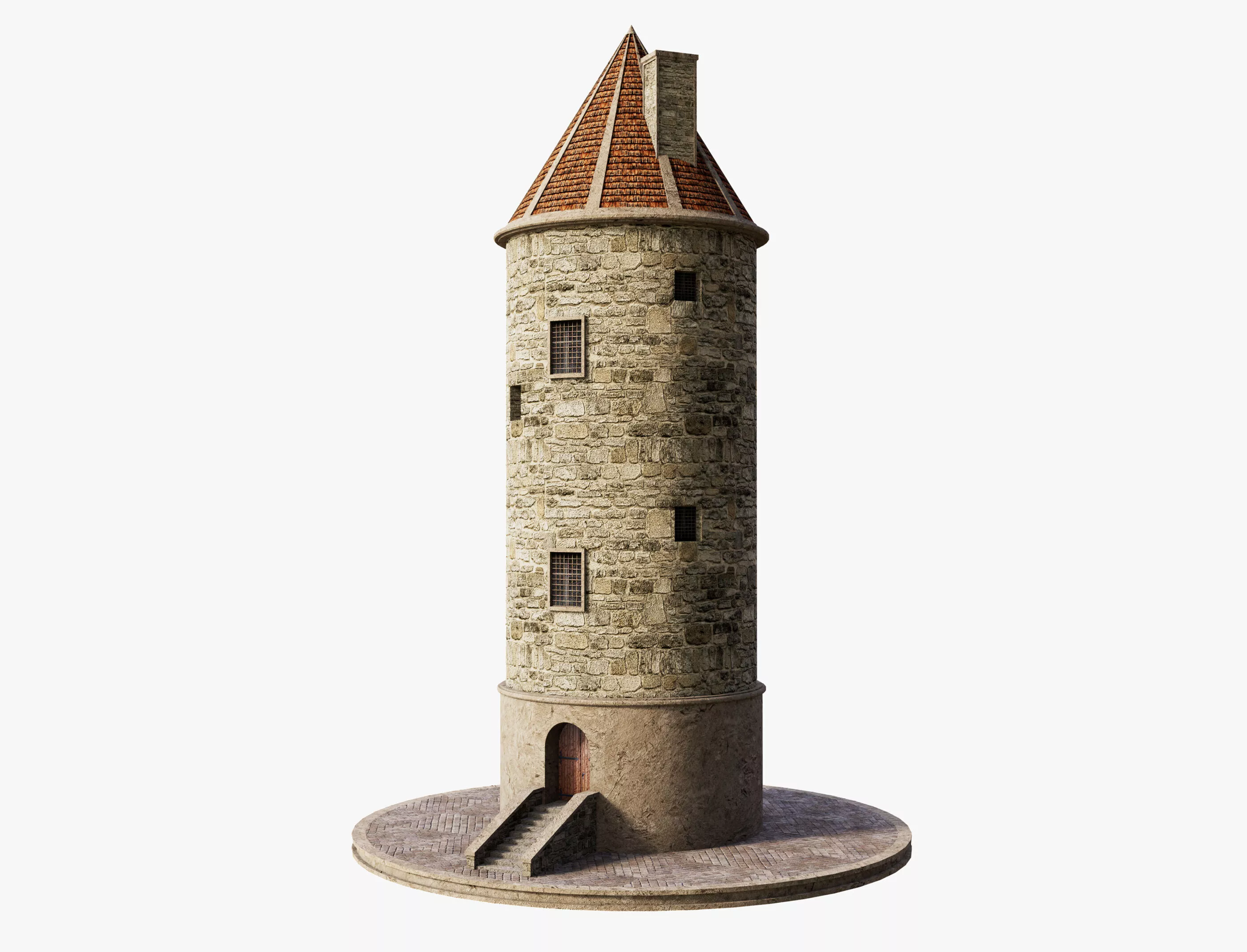 Ancient Stone Tower Free 3D model