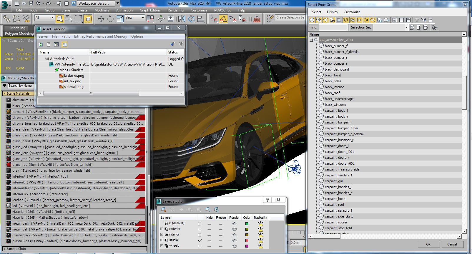 VW Arteon R-line 2018 3D model_21