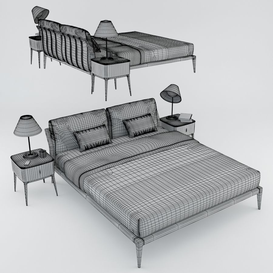 Philipp Selva Indigo Bed 3D model_1