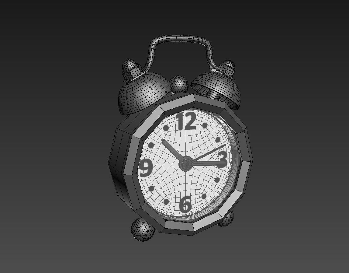 Alarm Clock Mini Bell 3D model_5