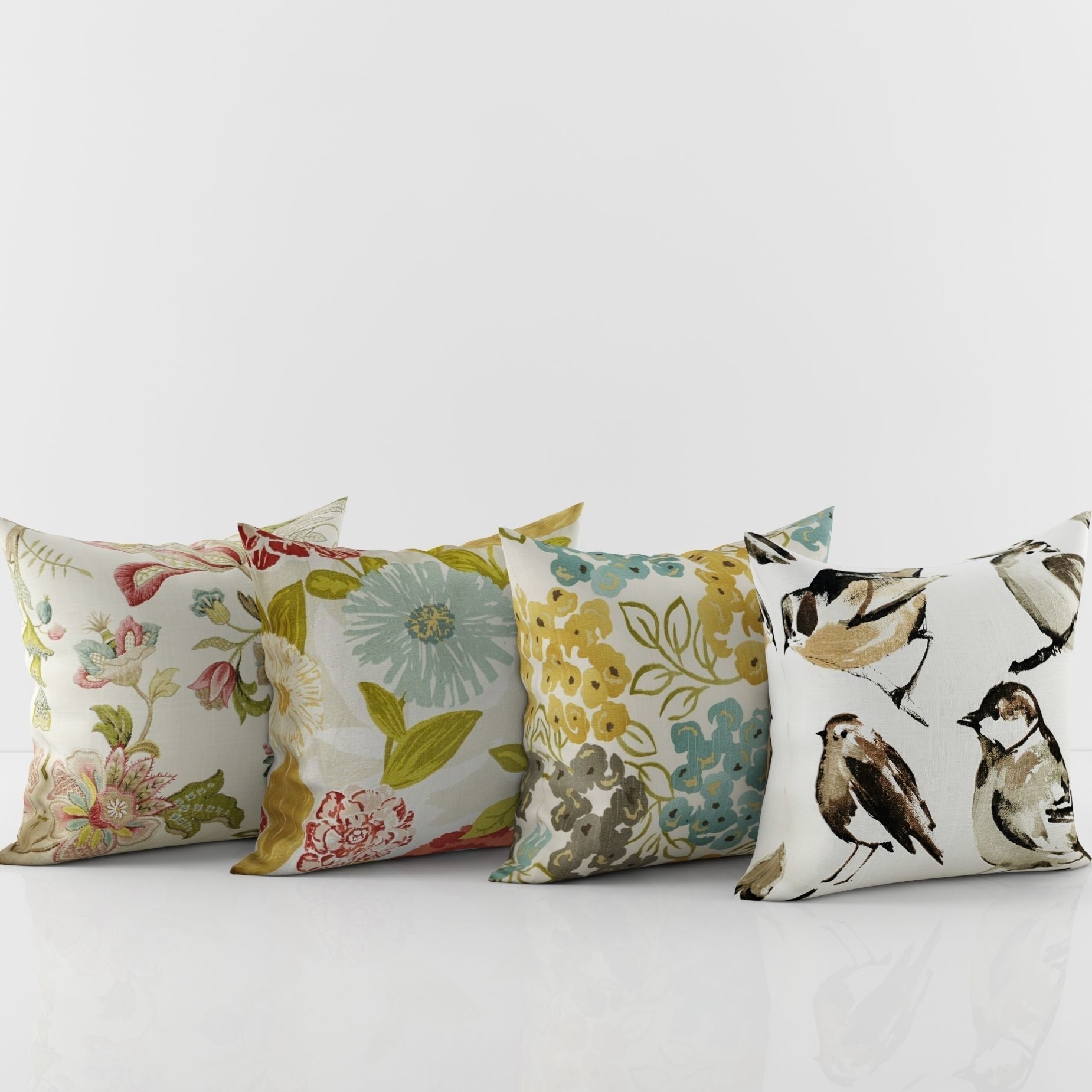 Collection of decorative pillows  - 6 3D model_2