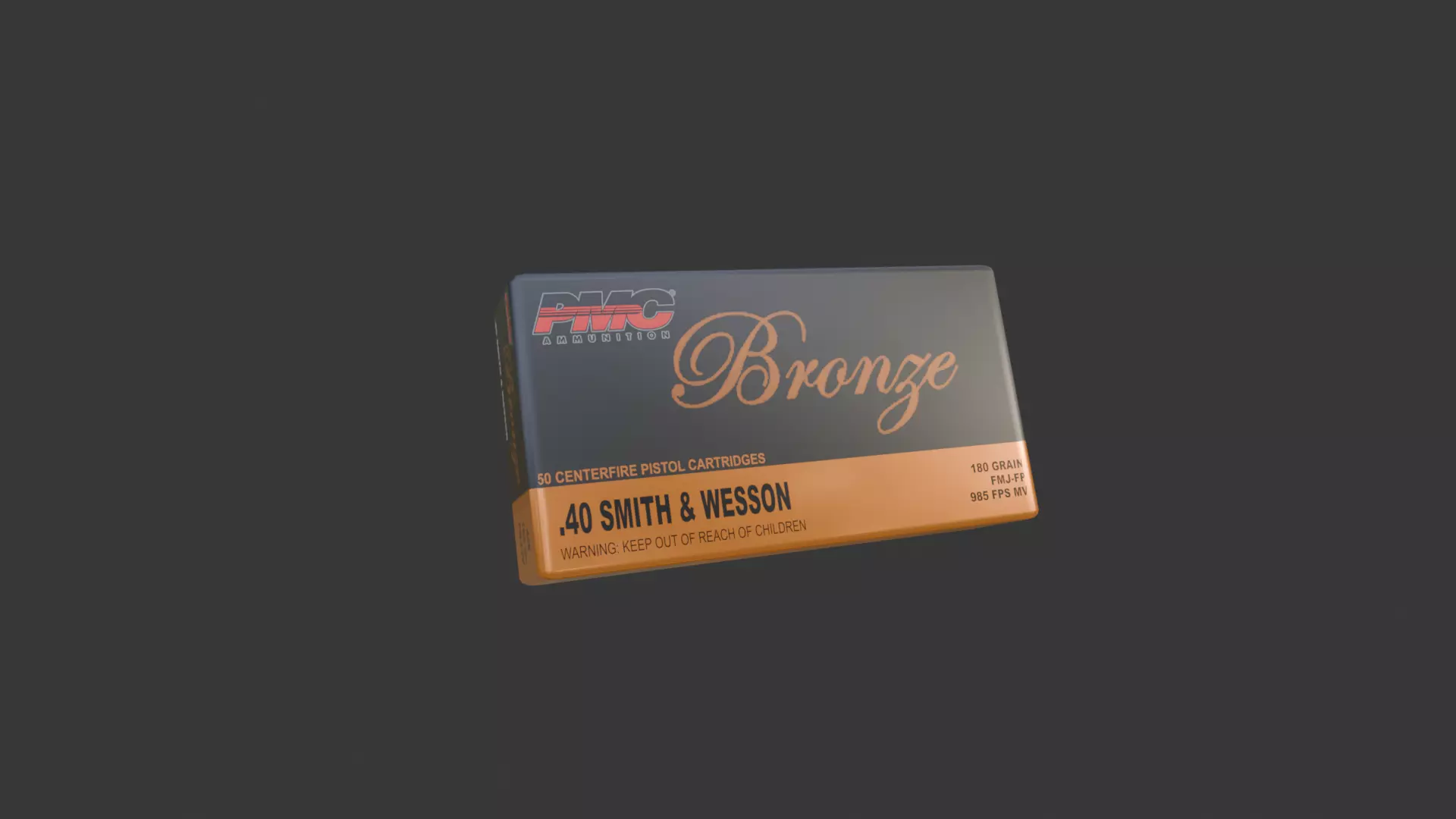 PMC Bronze Ammo box Free low-poly 3D model