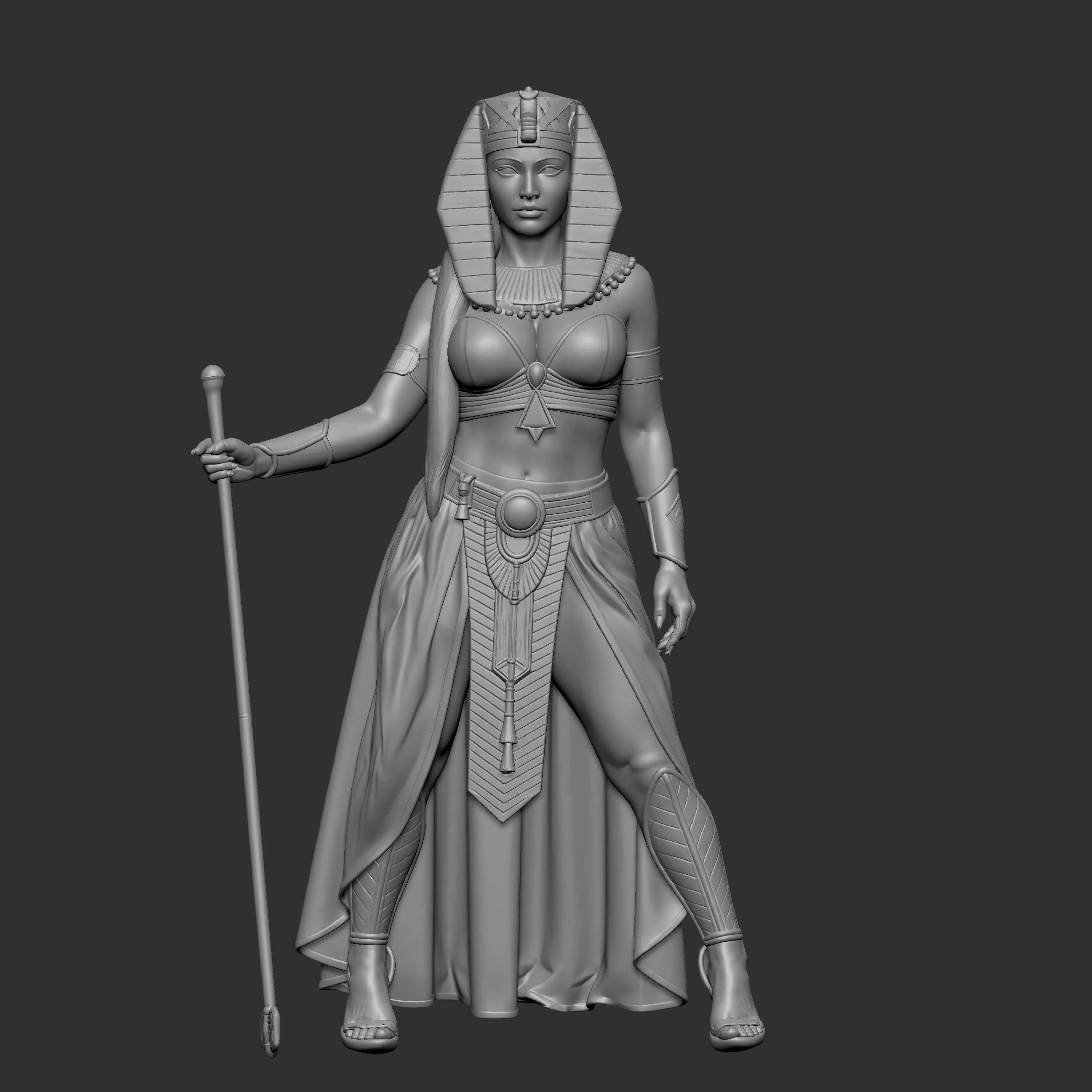 an Egyptian goddess or queen 3D print model