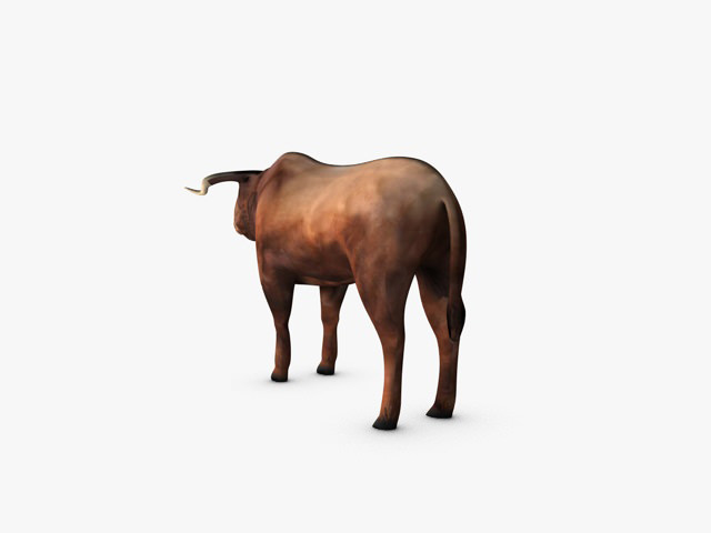 Low Poly Bull Low-poly 3D model_1