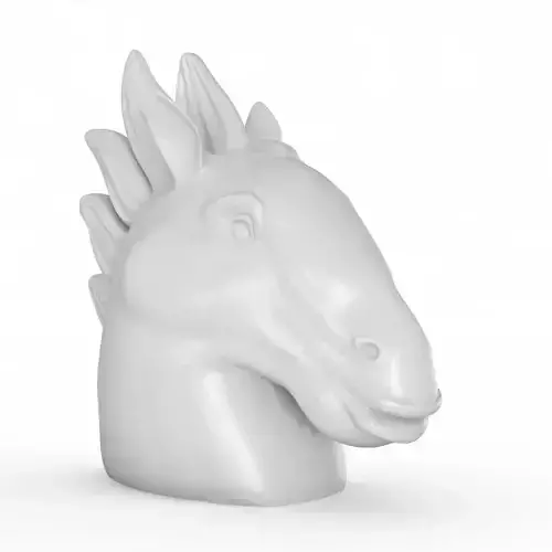 Figurine head of a horse 3D model