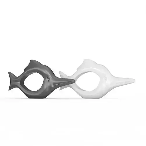 Figurine fish sword 3D model