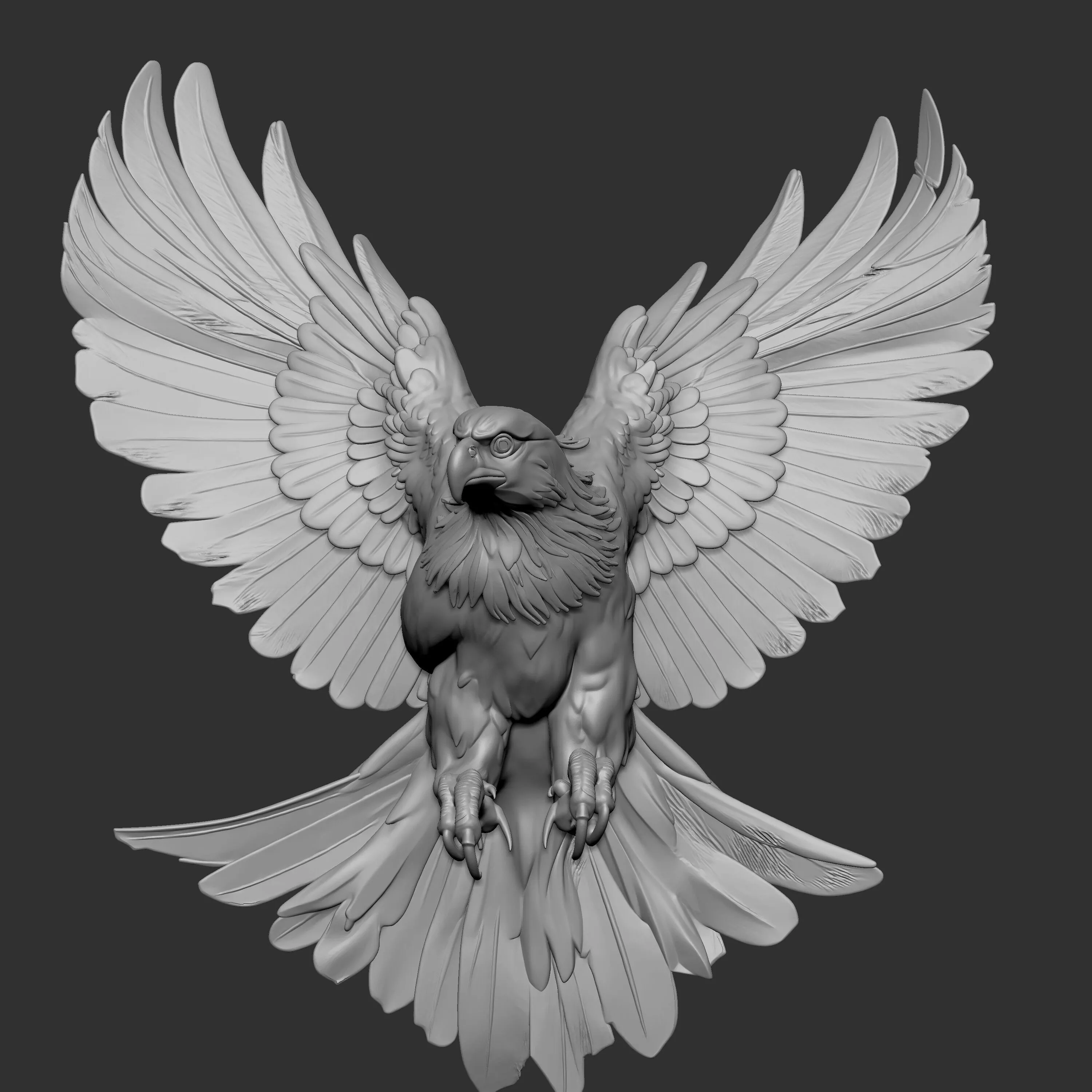 flying eagle statue 3D print model