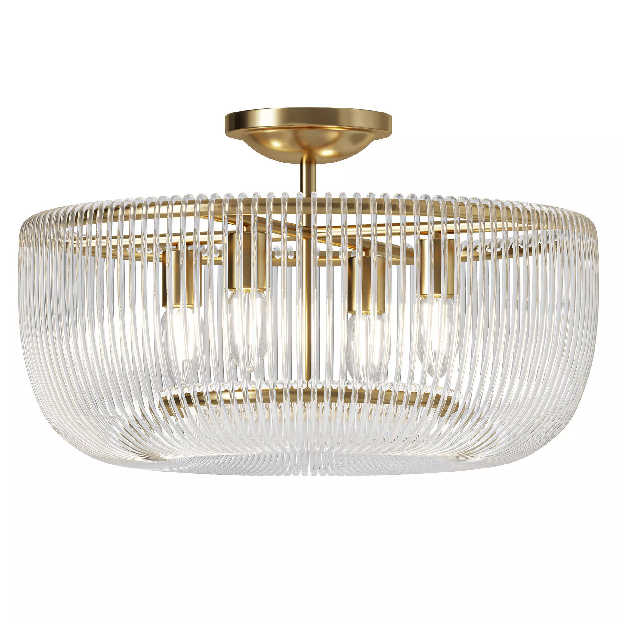 Amir Flush Mount 20 Modern Brass 3D model