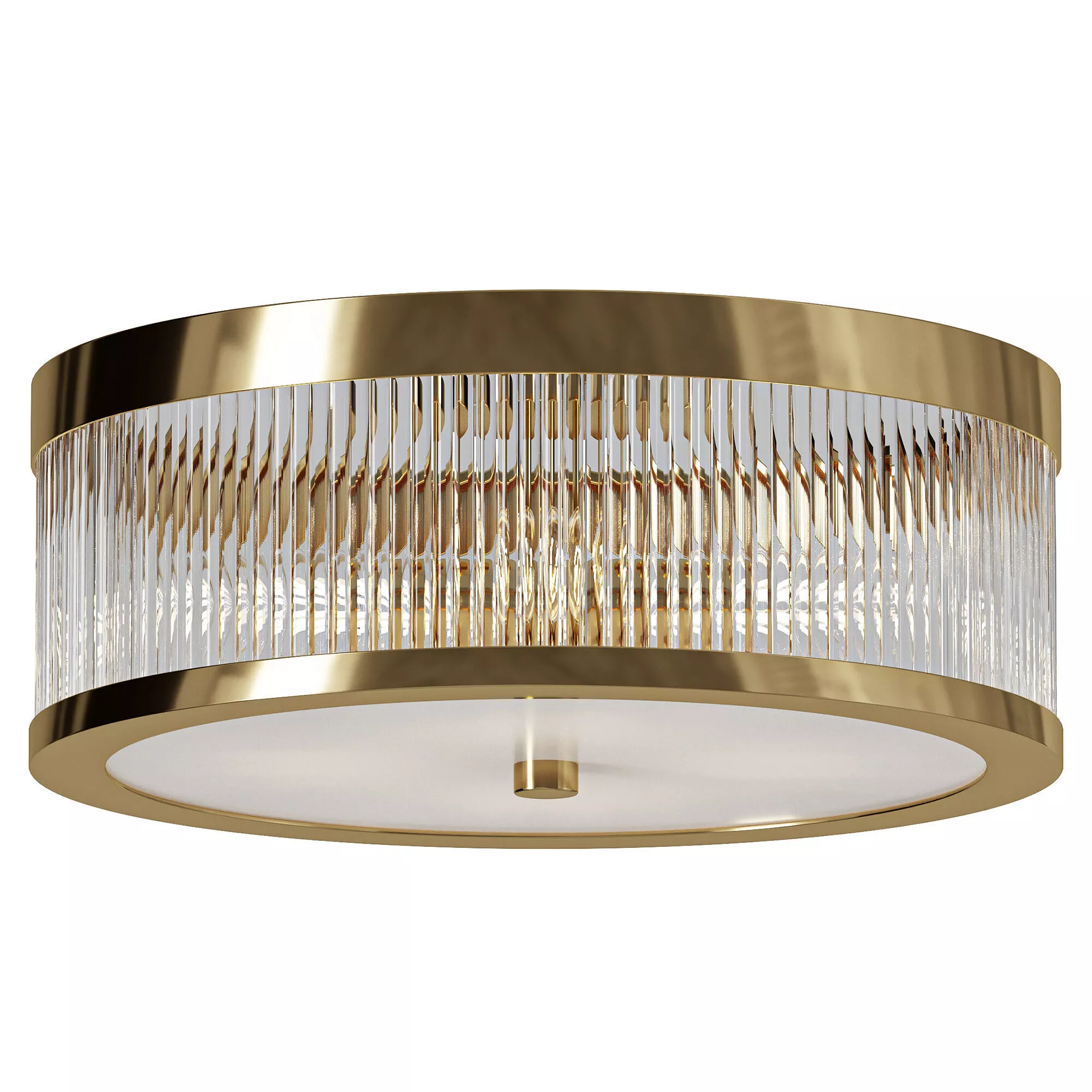 Barclay Flush Mount 14 Polished Nickel 3D model