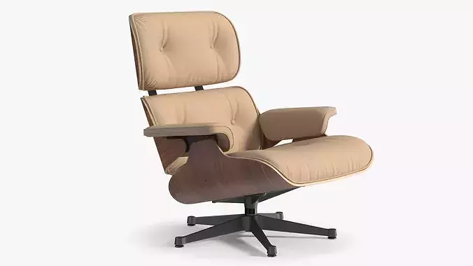 Eames Lounge Chair Beige 3D model