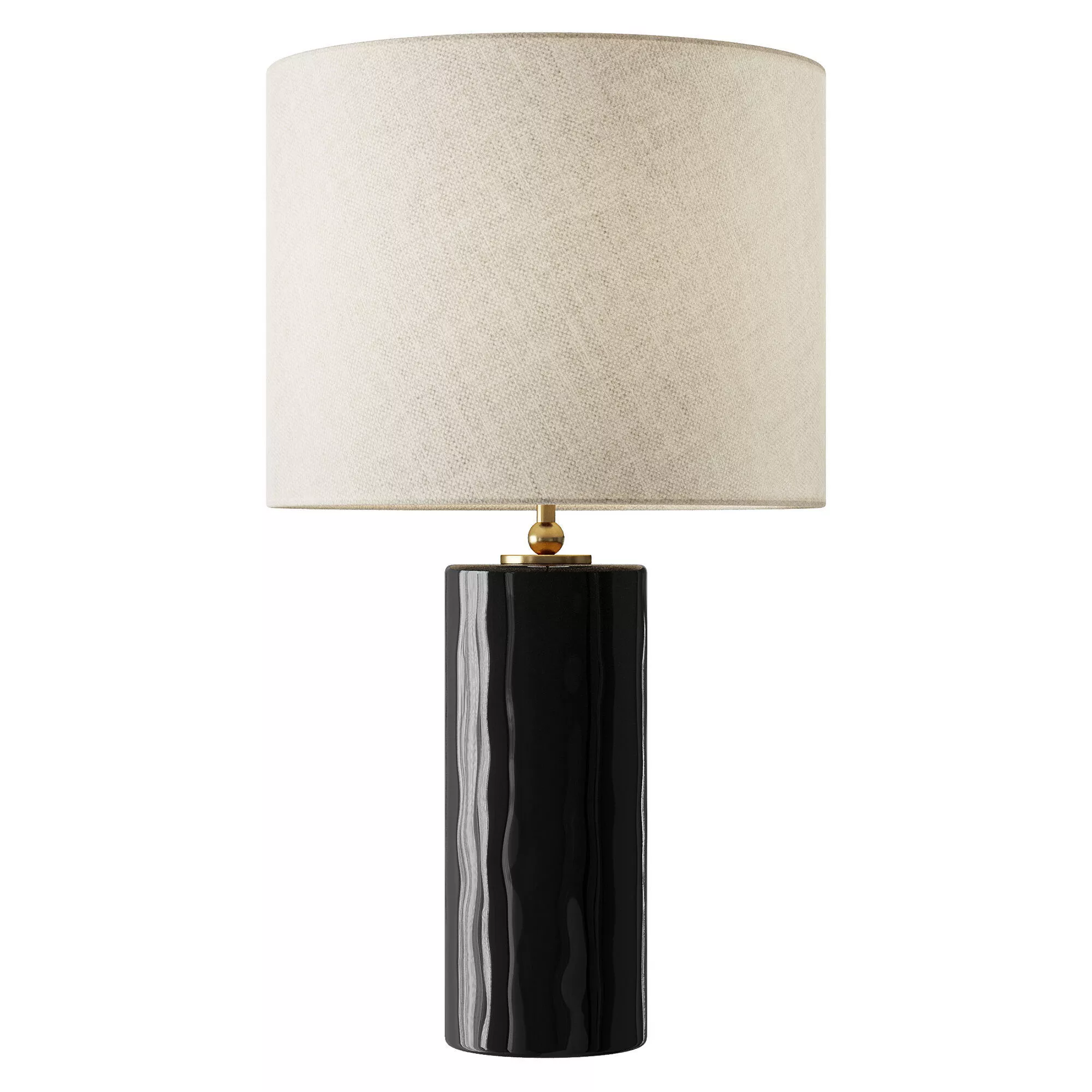 Joleigh Table Lamp 26 Glossy Black 3D model