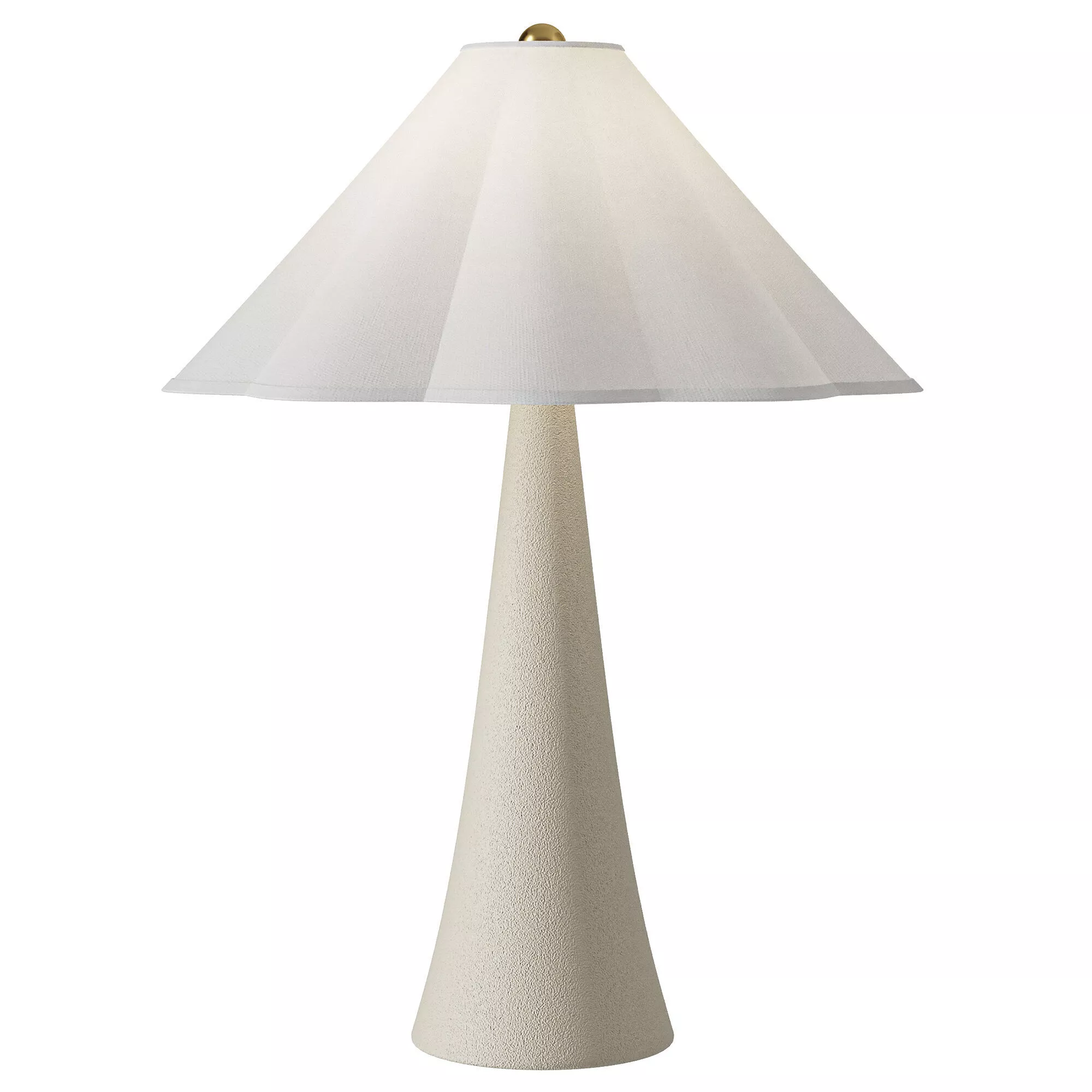 Liza Ceramic Table Lamp 23 Antique Ivory with Brass 3D model