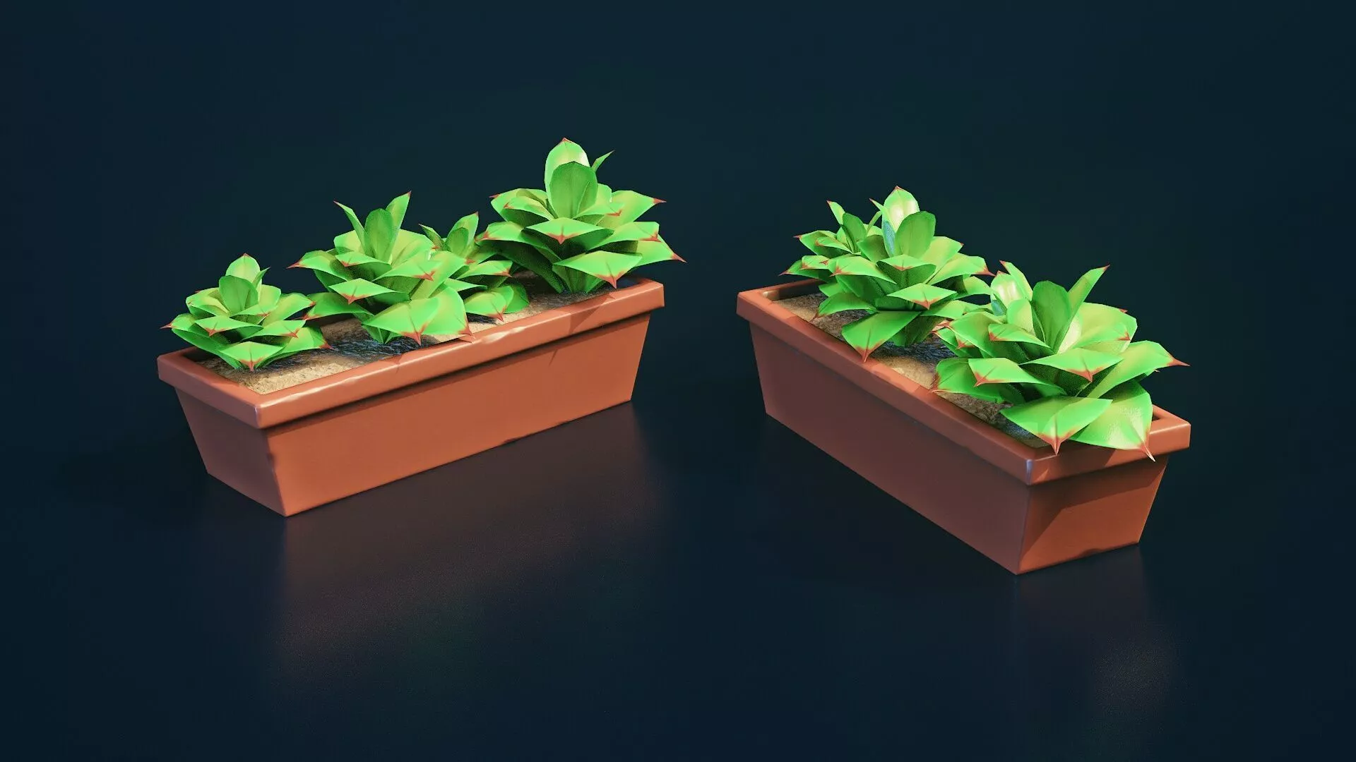 Stylized House Plant 5 Low-poly 3D model
