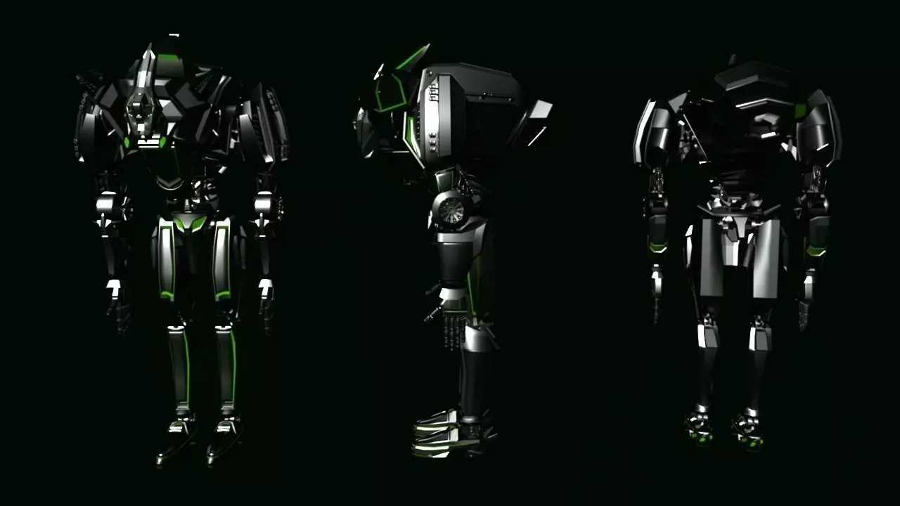Robot three robots Free 3D model