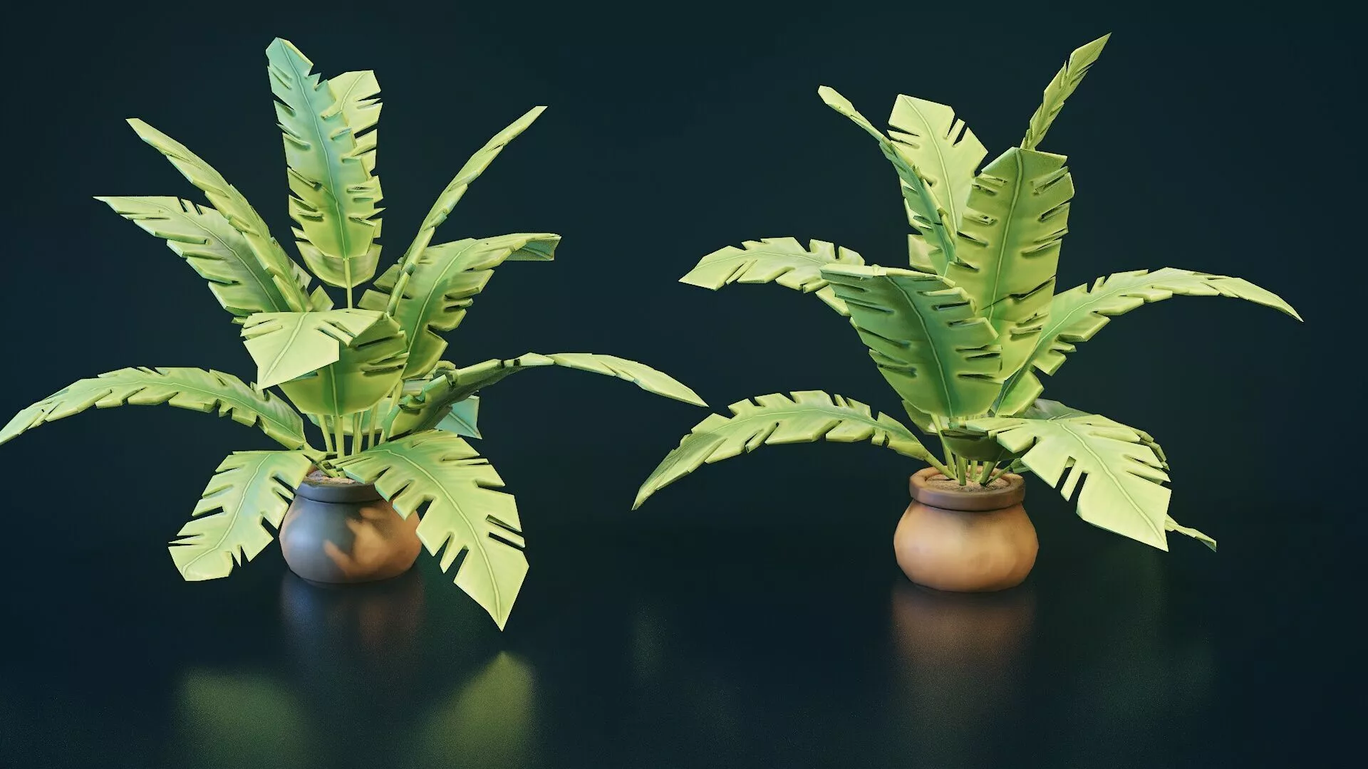 Stylized House Plant 7 Low-poly 3D model