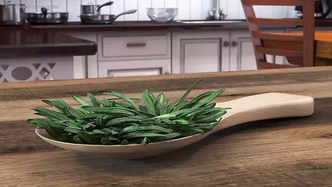 Spoon of Rosemary 3D model 3