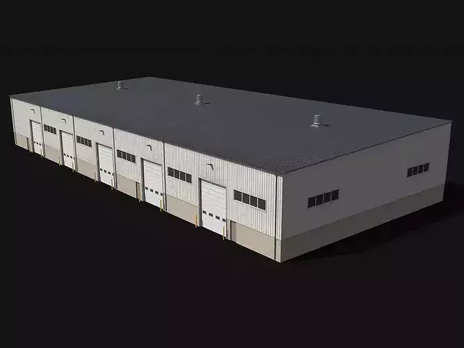 Industrial Building 70 PBR Low Poly