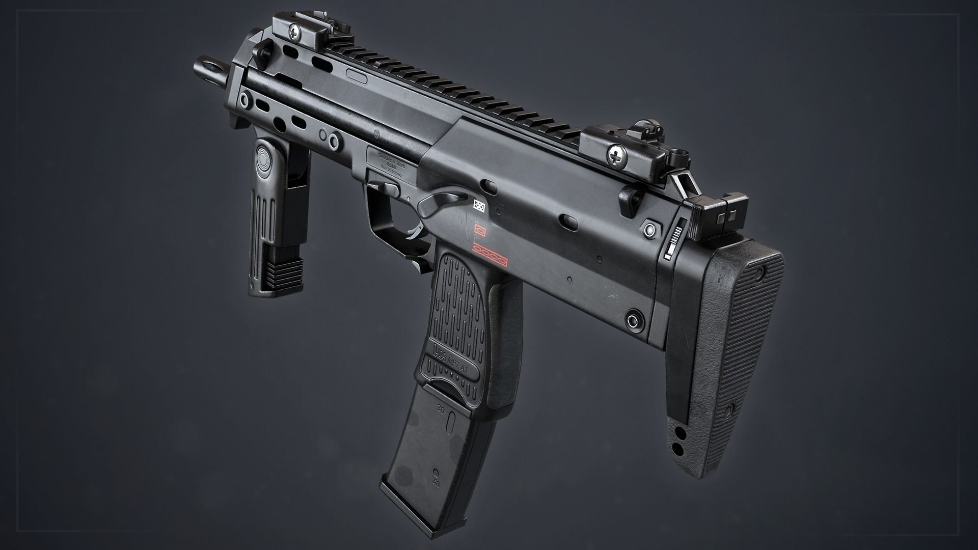 PBR MP7A1 PDW Low-poly 3D model_1