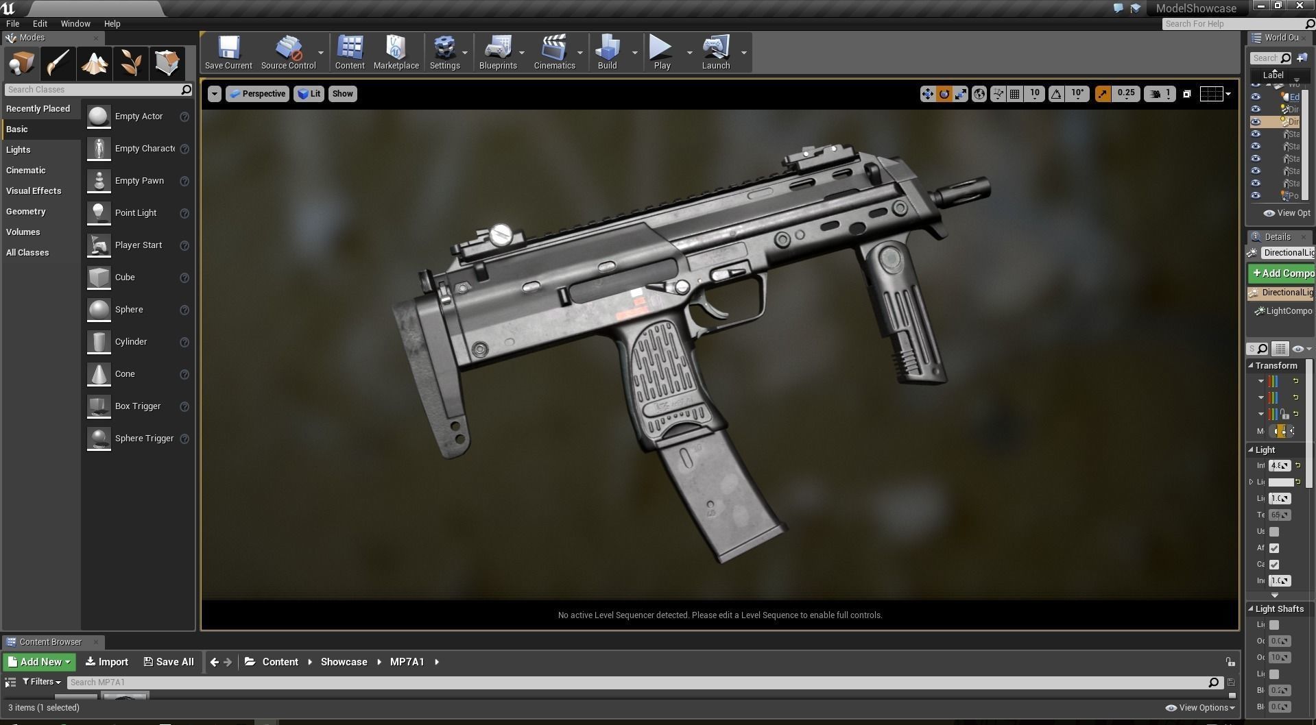 PBR MP7A1 PDW Low-poly 3D model_6
