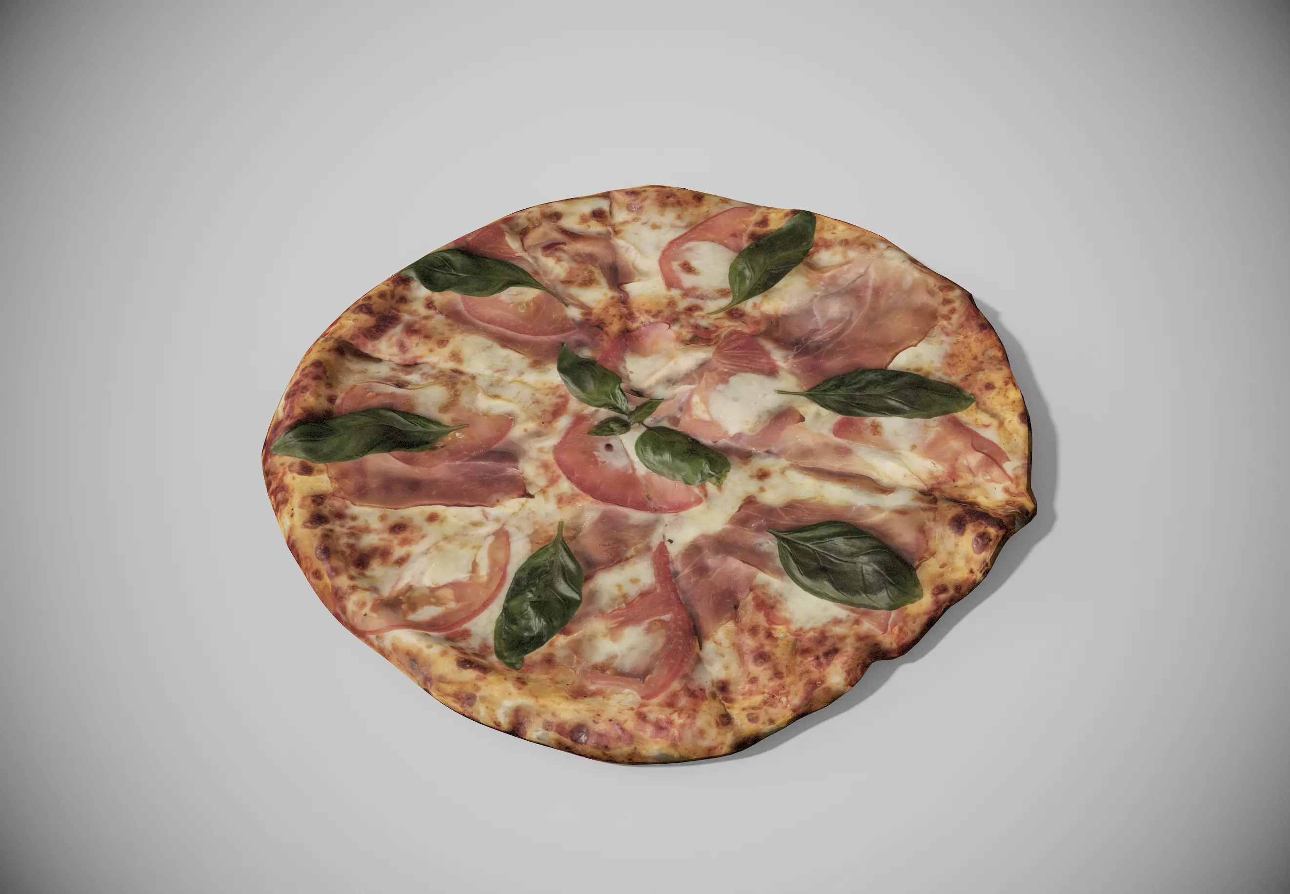 Prosciutto Pizza Low-poly 3D model
