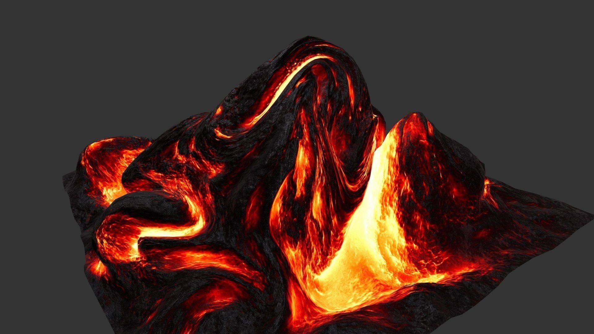 Lava Rock Low-poly 3D model_6