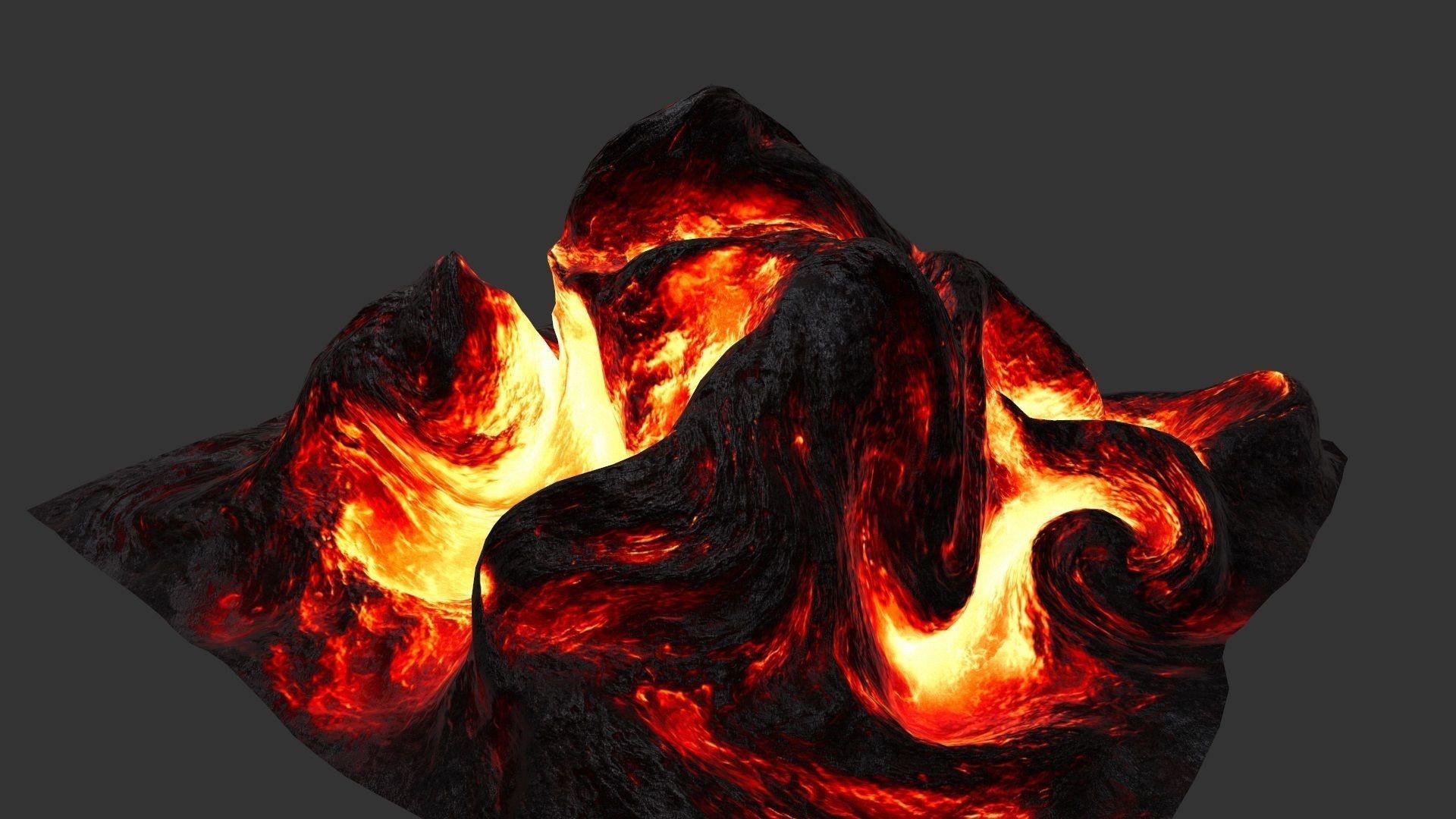 Lava Rock Low-poly 3D model_9