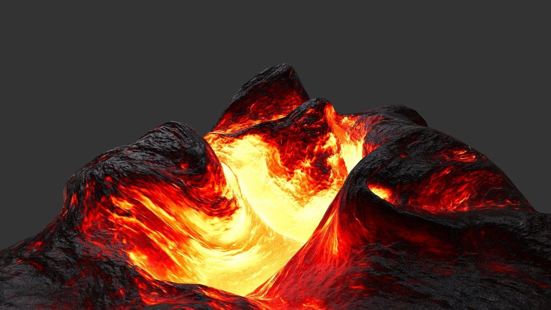 Lava Rock Low-poly 3D model_19