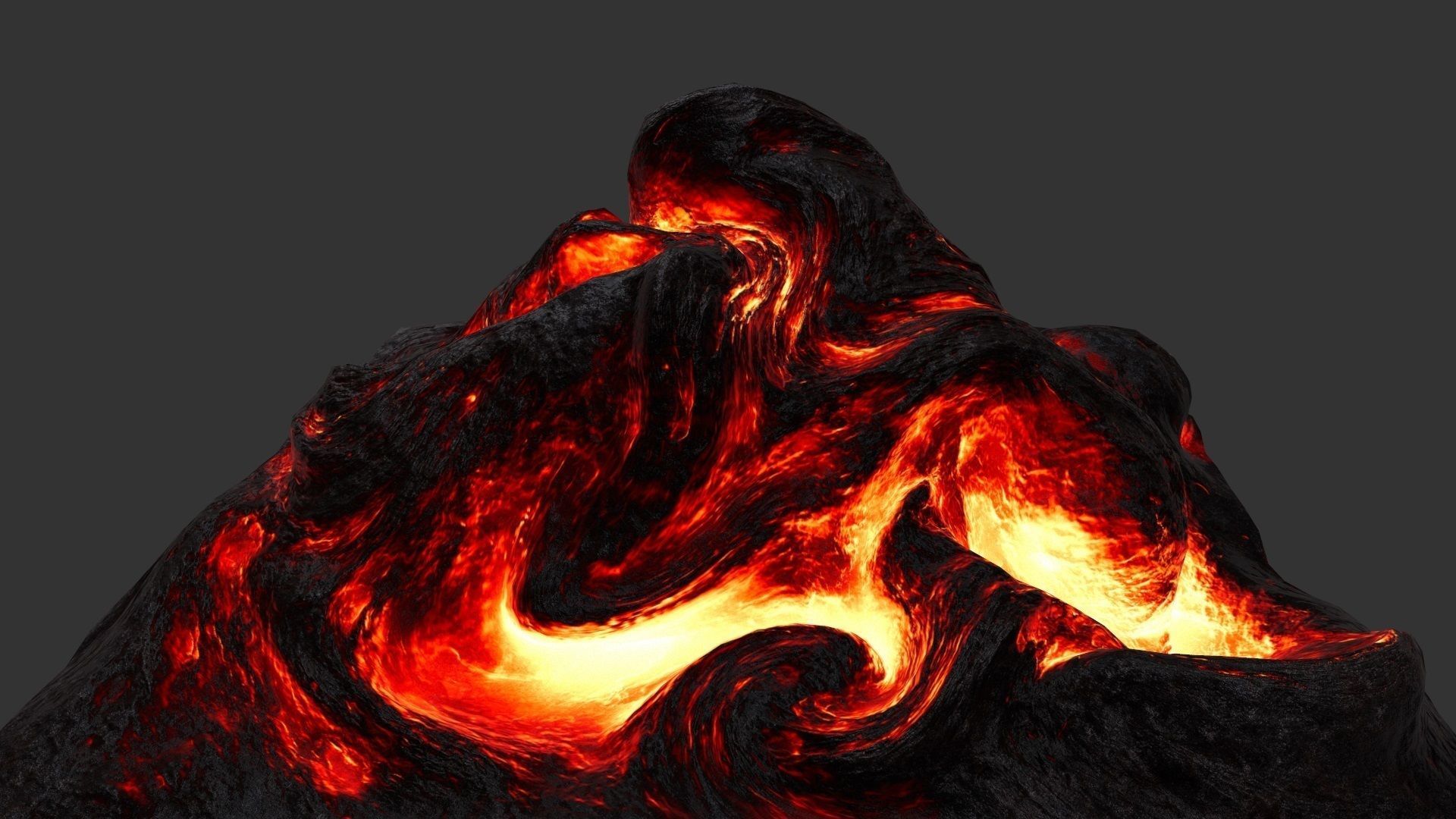 Lava Rock Low-poly 3D model_7