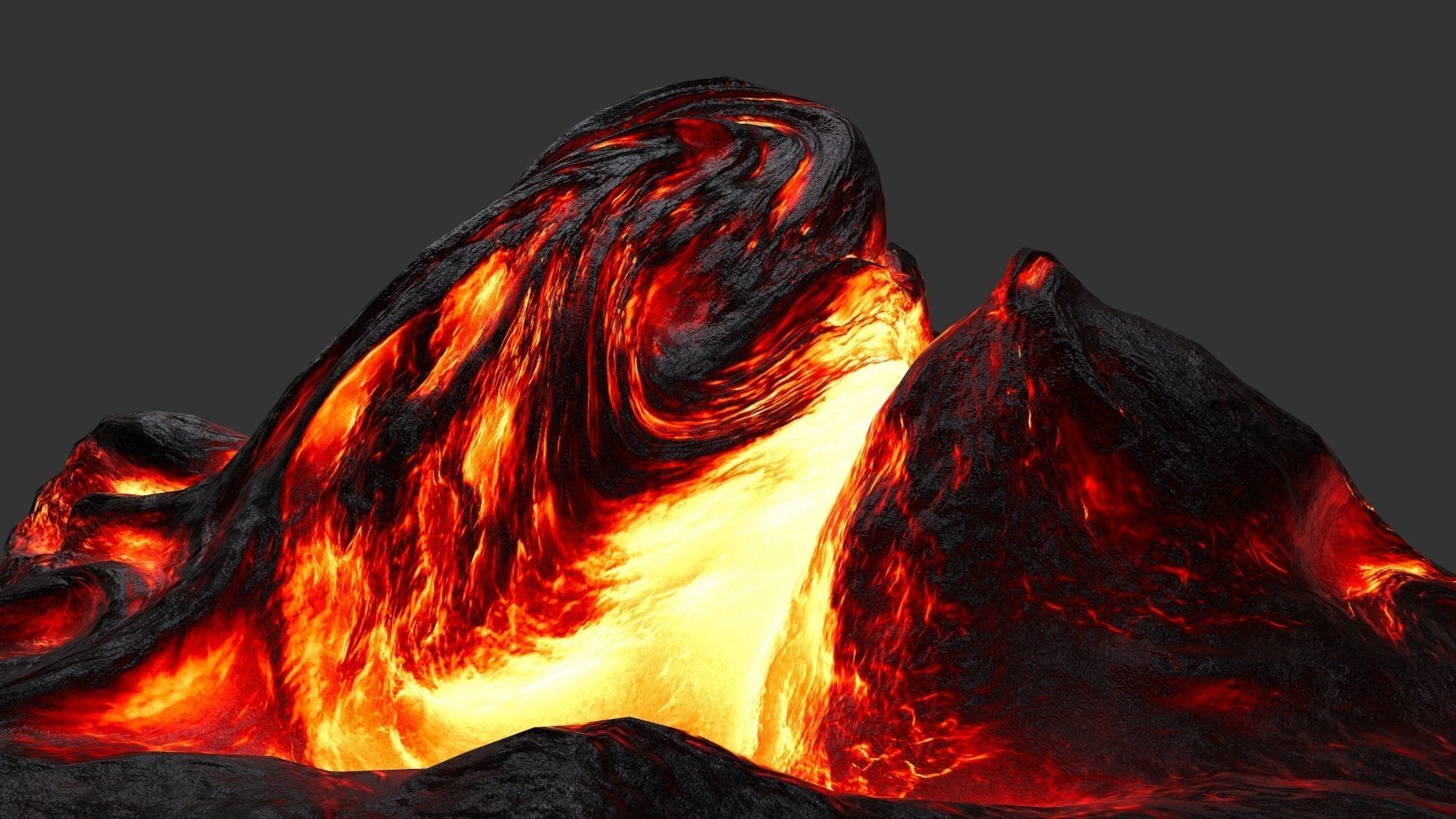Lava Rock Low-poly 3D model_12