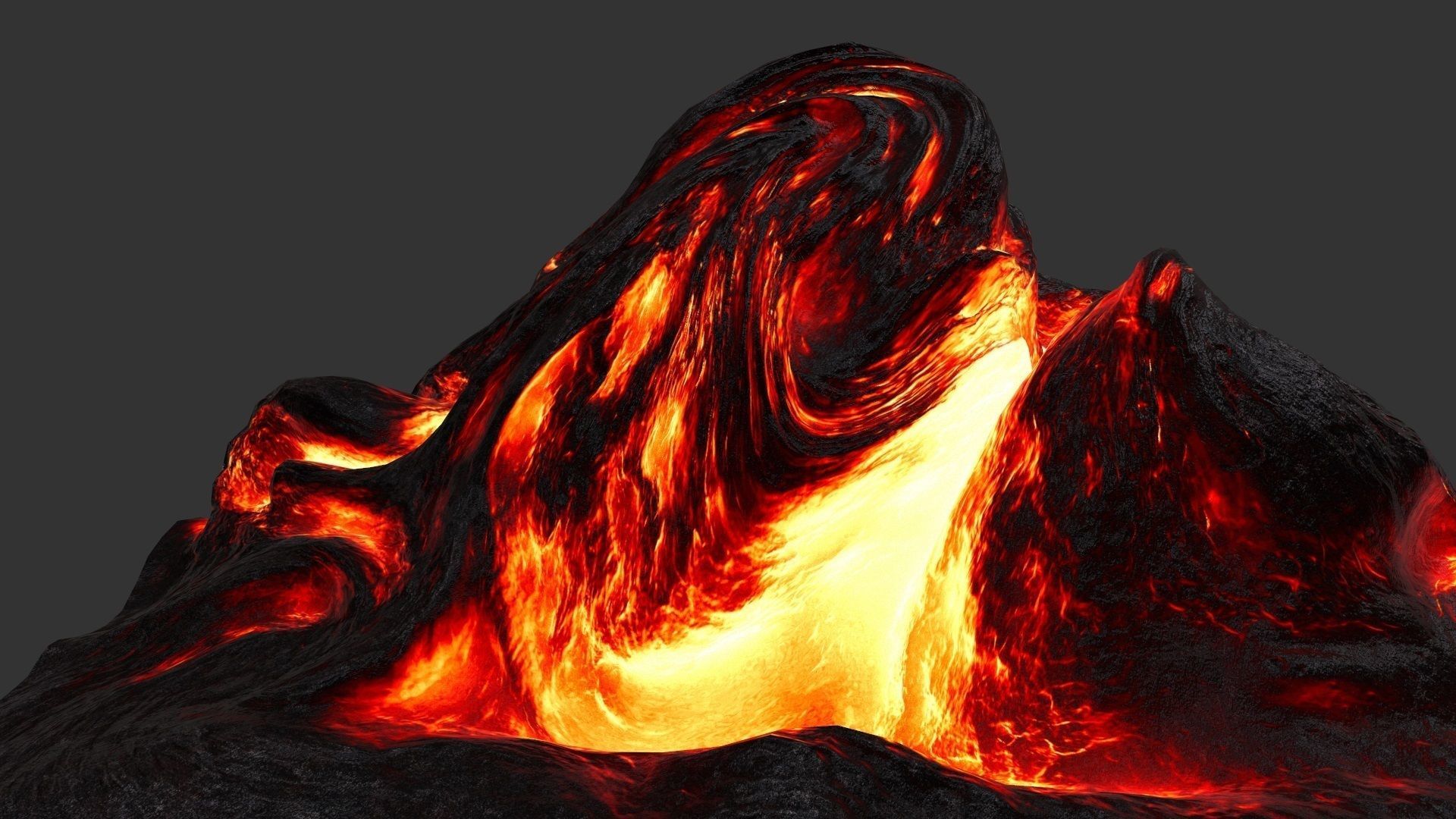 Lava Rock Low-poly 3D model_2