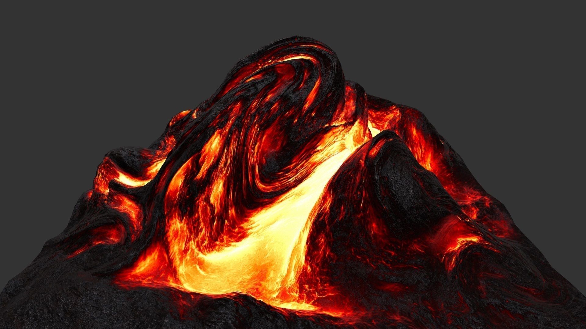 Lava Rock Low-poly 3D model_5