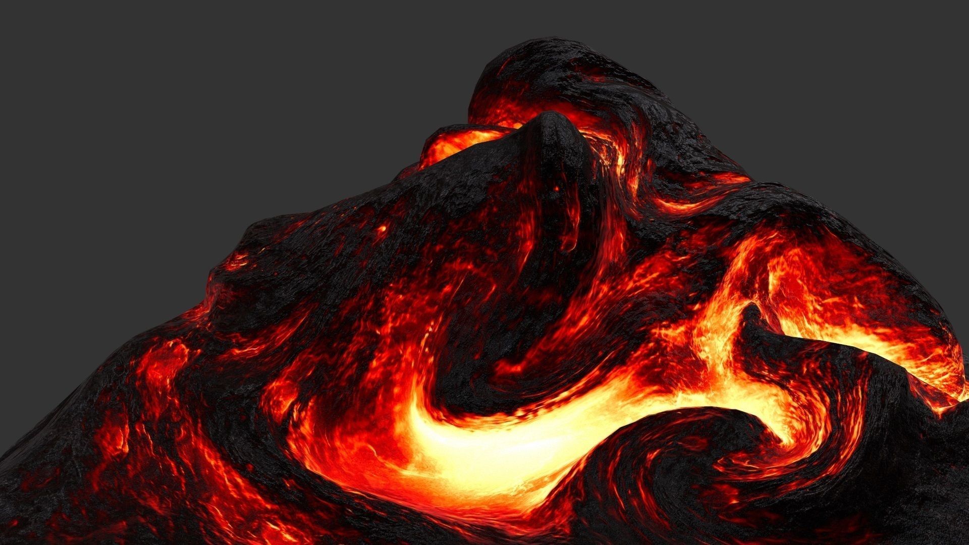 Lava Rock Low-poly 3D model_3