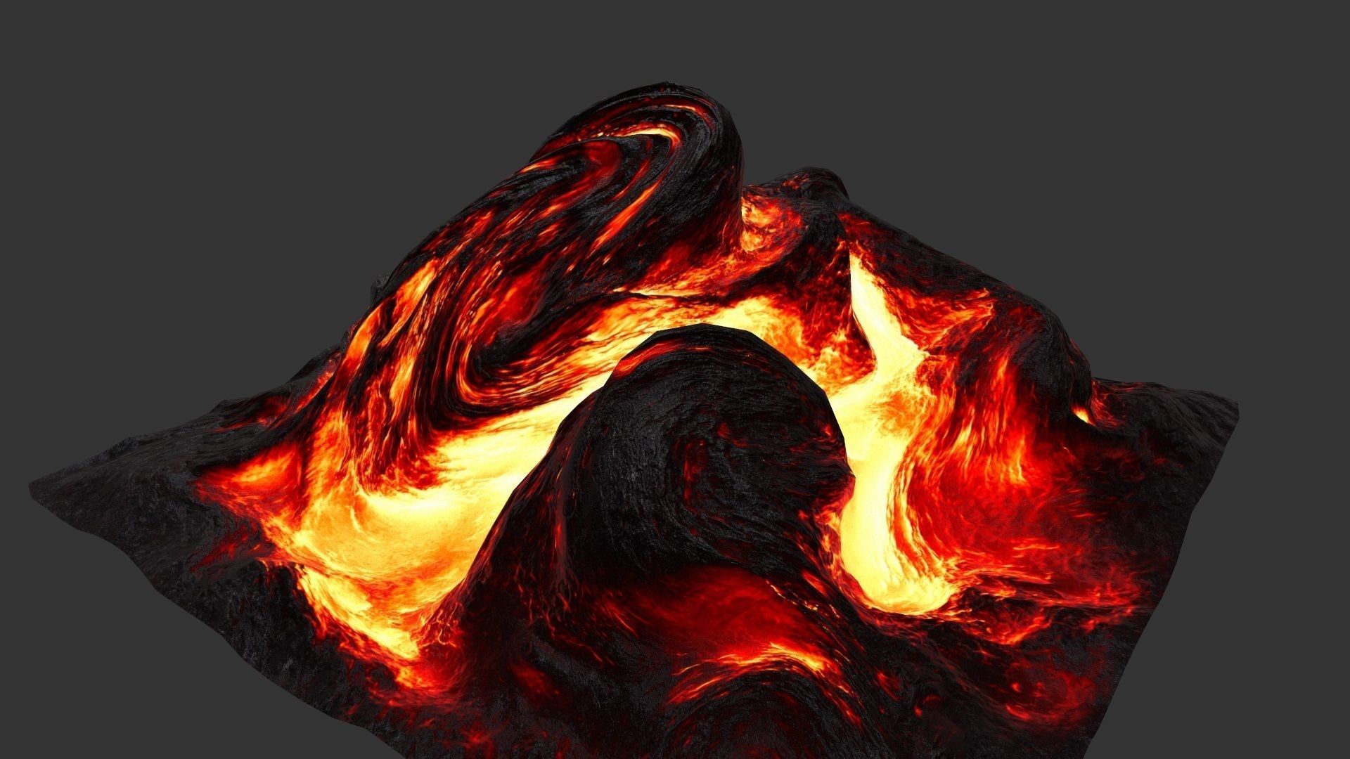 Lava Rock Low-poly 3D model_11
