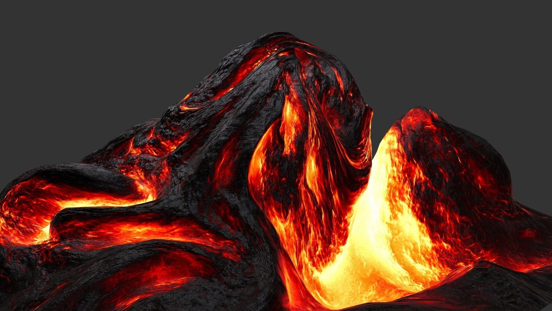 Lava Rock Low-poly 3D model_14