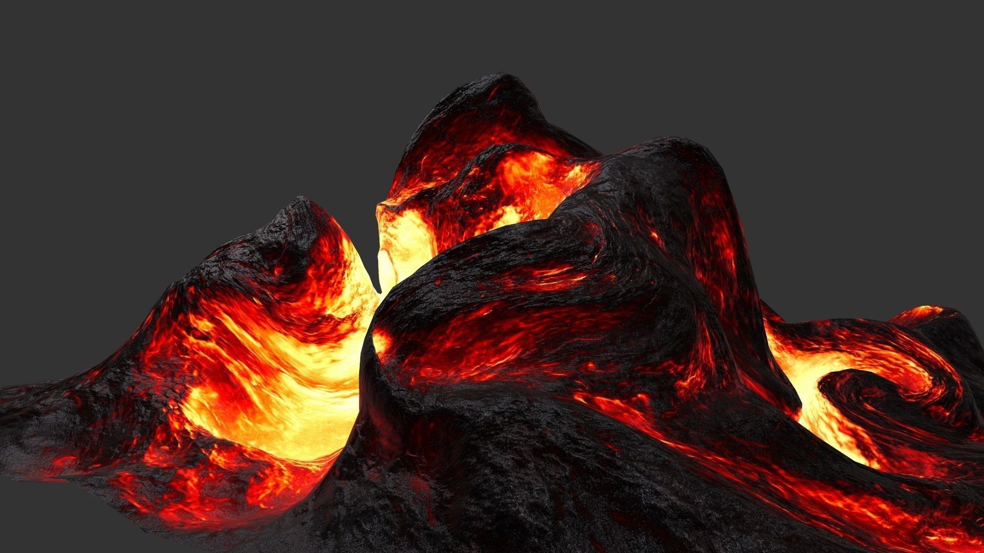 Lava Rock Low-poly 3D model_17