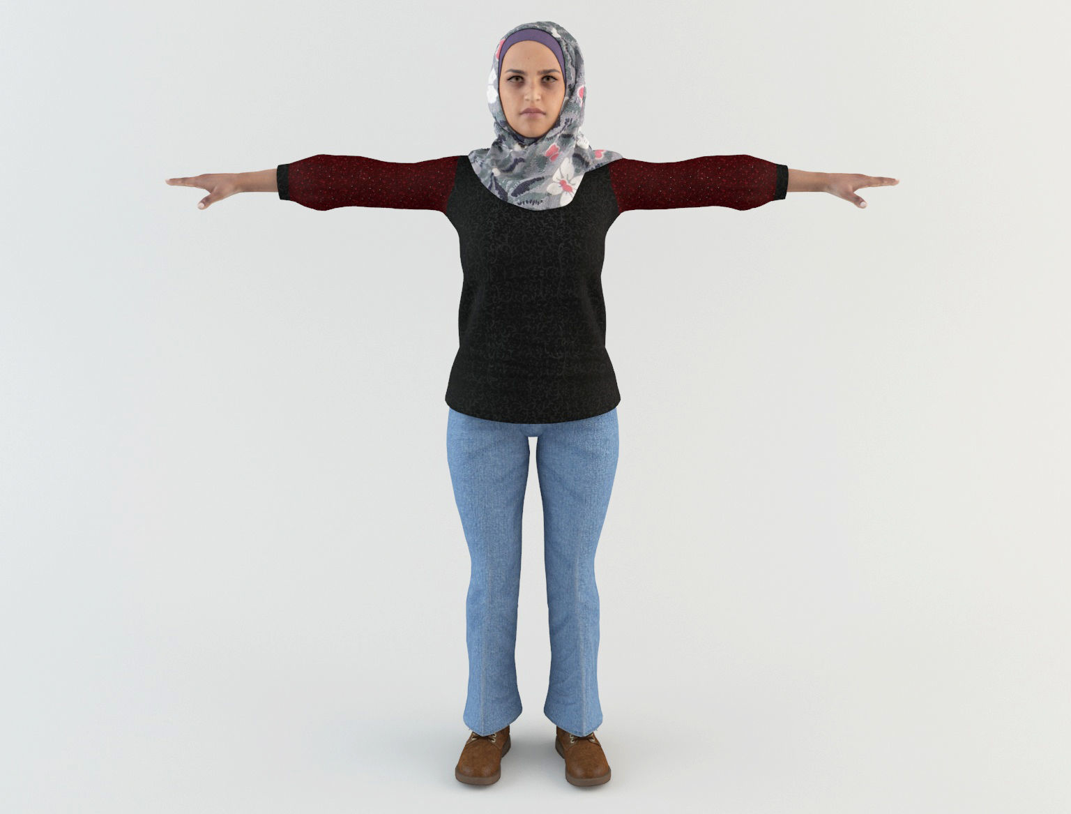 Arab Woman 2 3D model_2