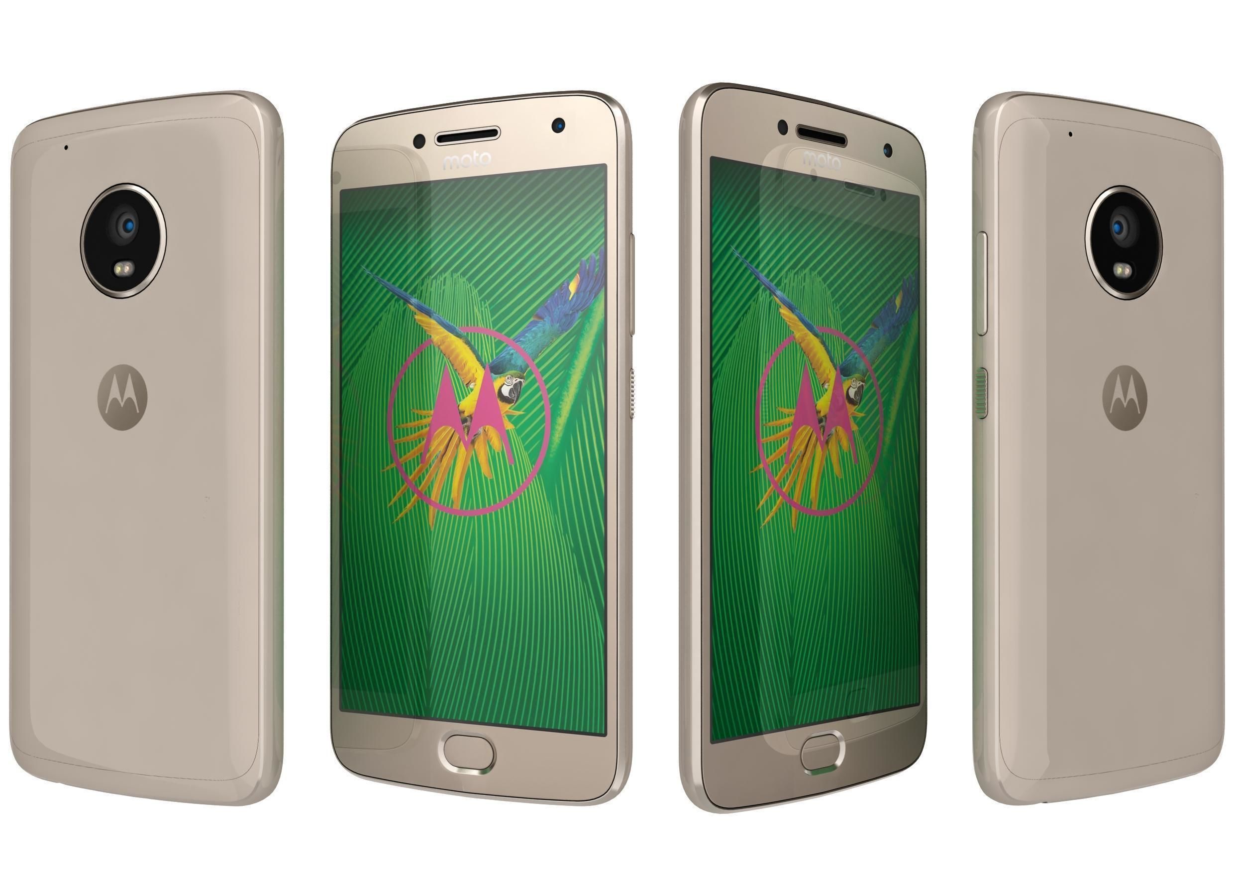 Motorola Moto G5 Plus Fine Gold 3D model_1