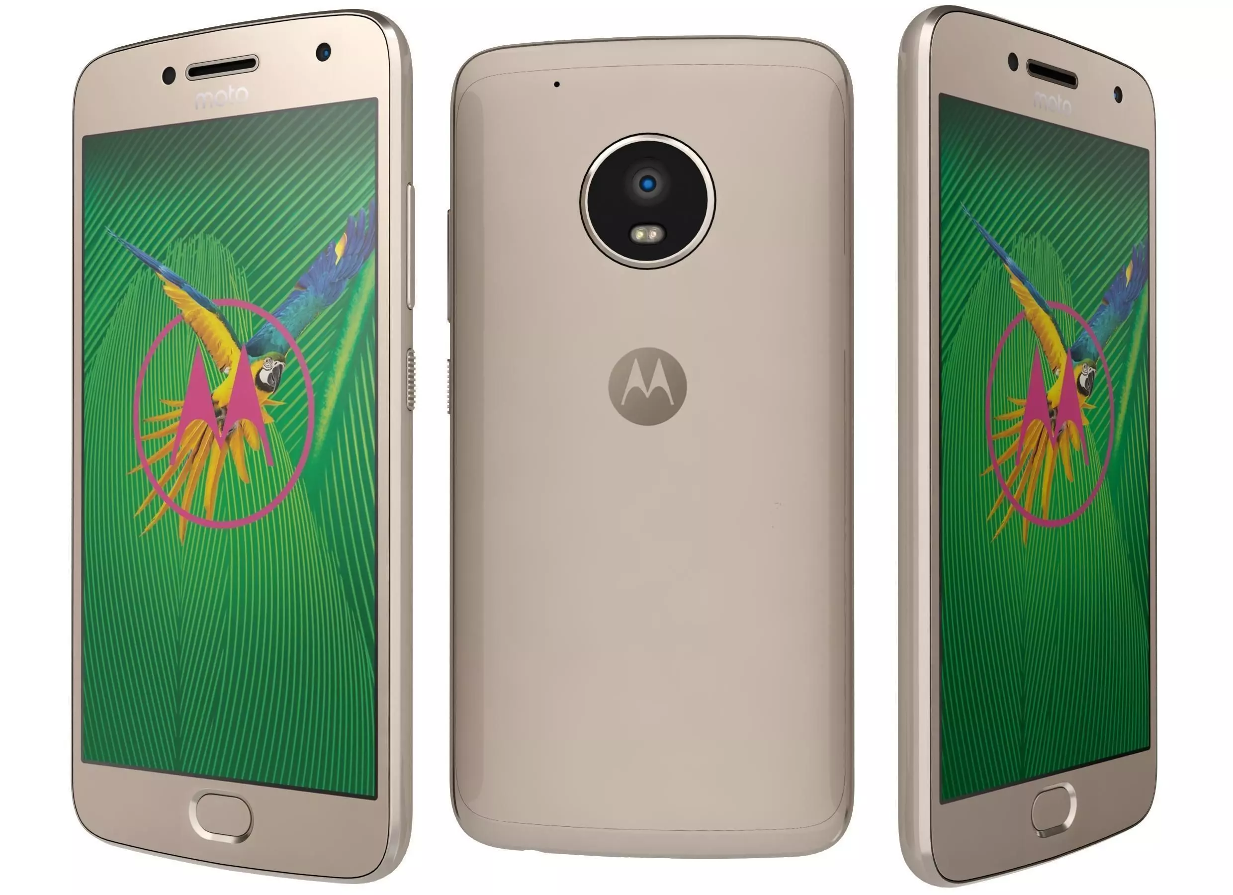 Motorola Moto G5 Plus Fine Gold 3D model_0