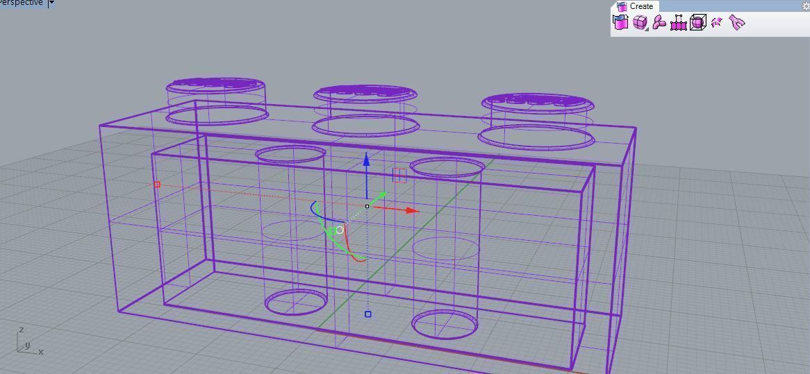 Lego Figur Brick 1x3 Clear Model Ready for games and Print  3D print model_5