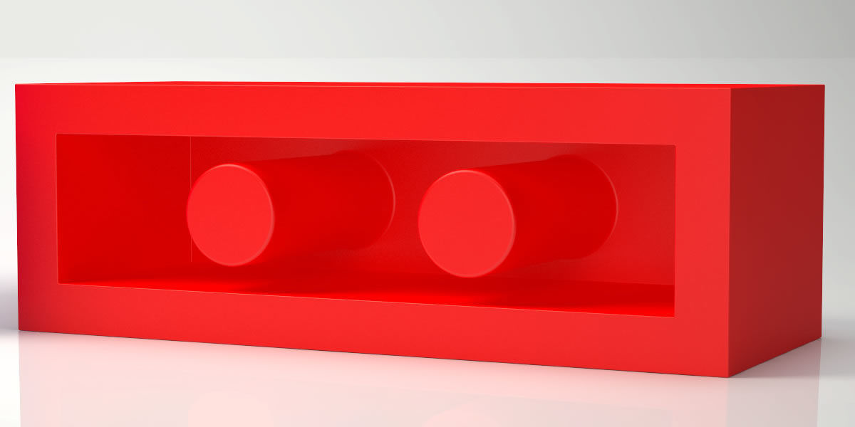 Lego Figur Brick 1x3 Clear Model Ready for games and Print  3D print model_8