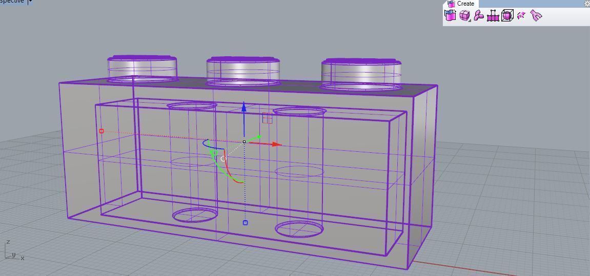 Lego Figur Brick 1x3 Clear Model Ready for games and Print  3D print model_4