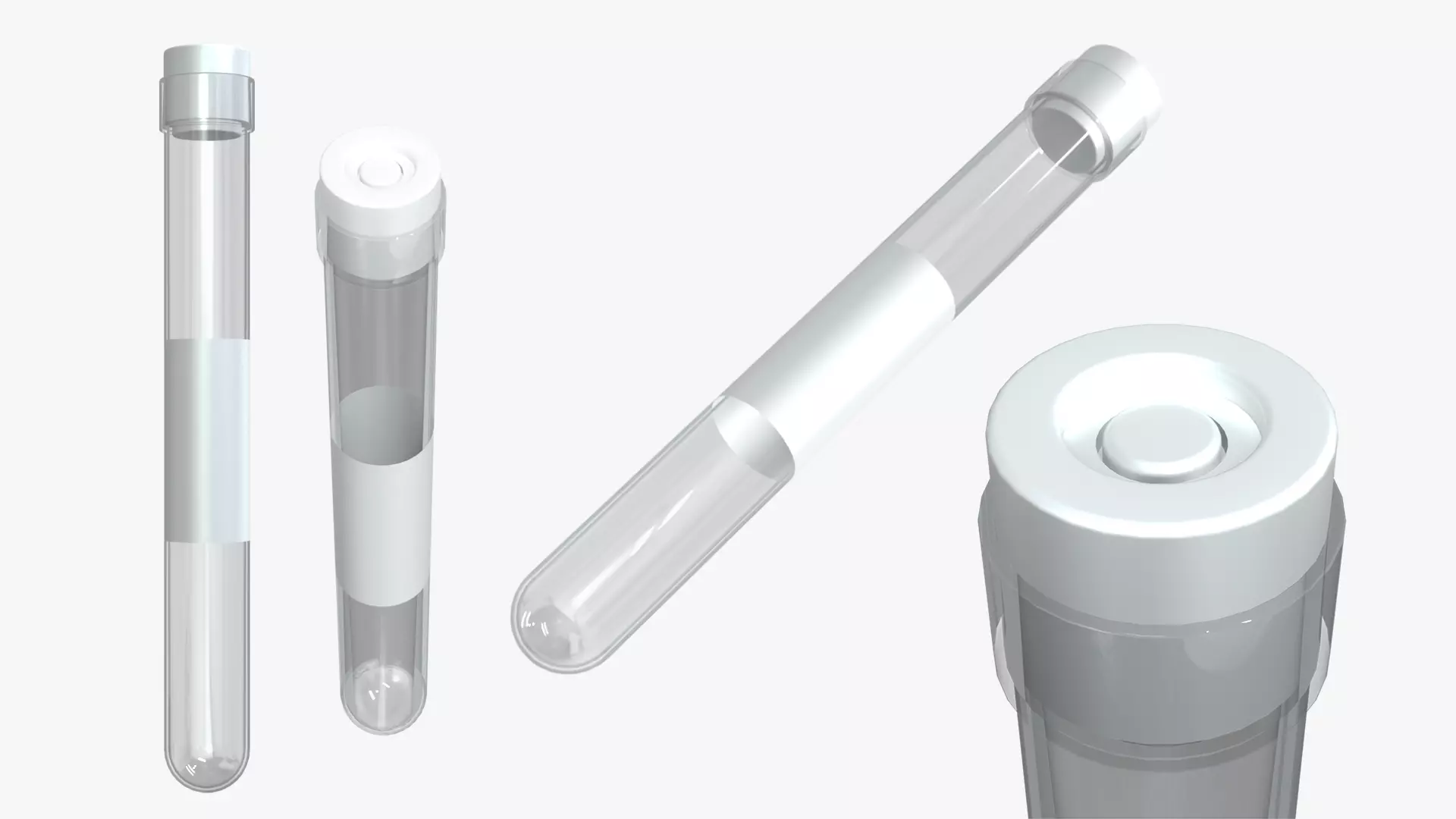 Scientific Glass Tubes 3D model