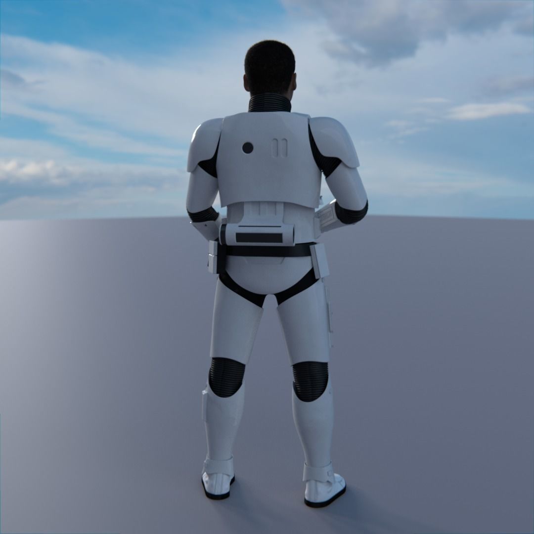 Finn Star Wars character 3D model_4