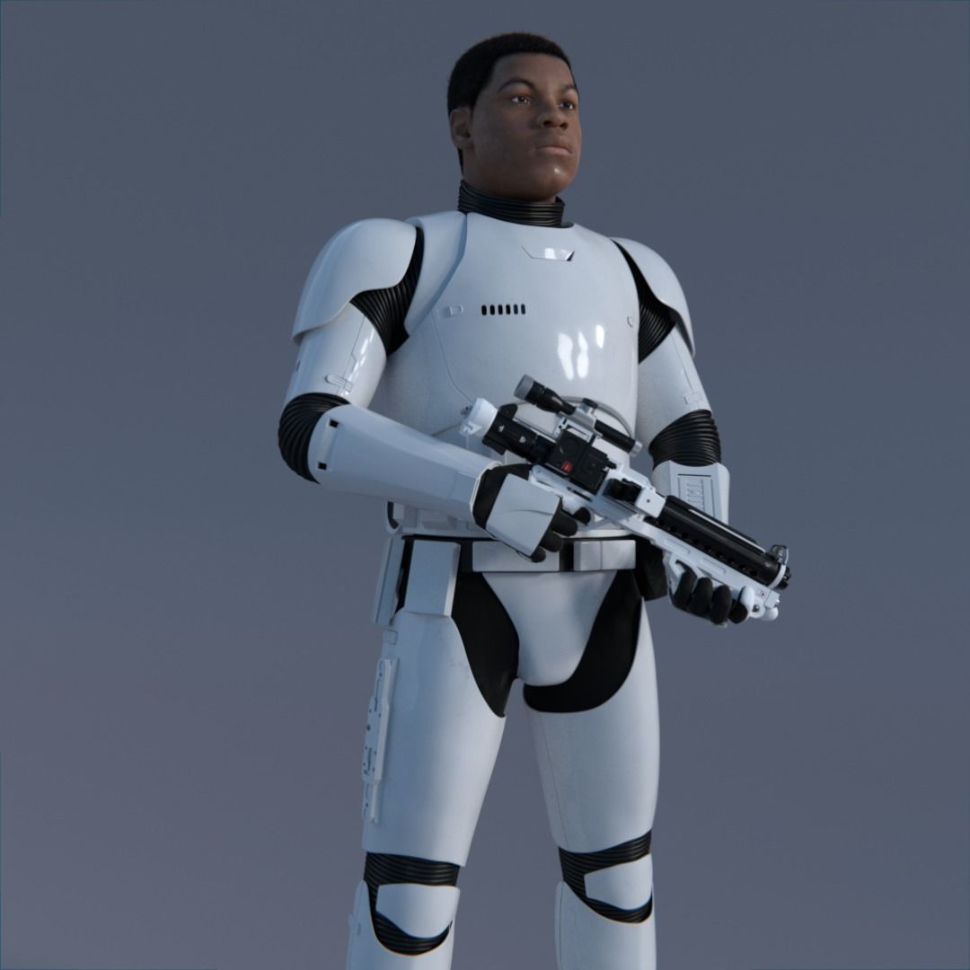 Finn Star Wars character 3D model_3