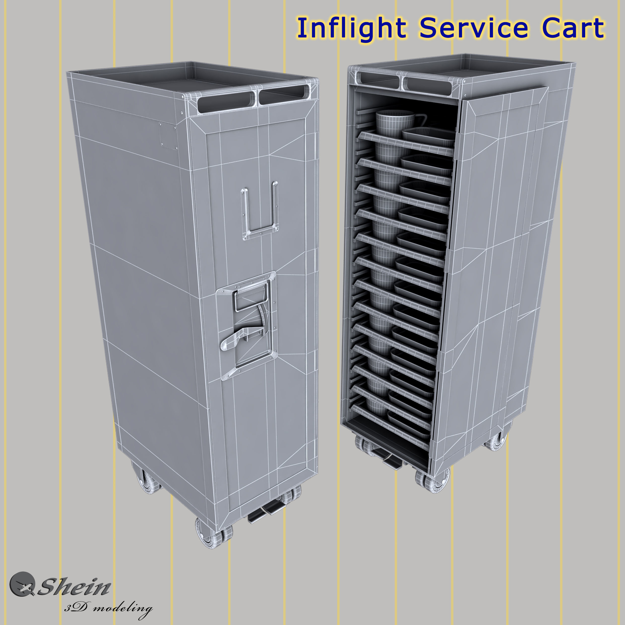 INFLIGHT SERVICE CART 3D model_1