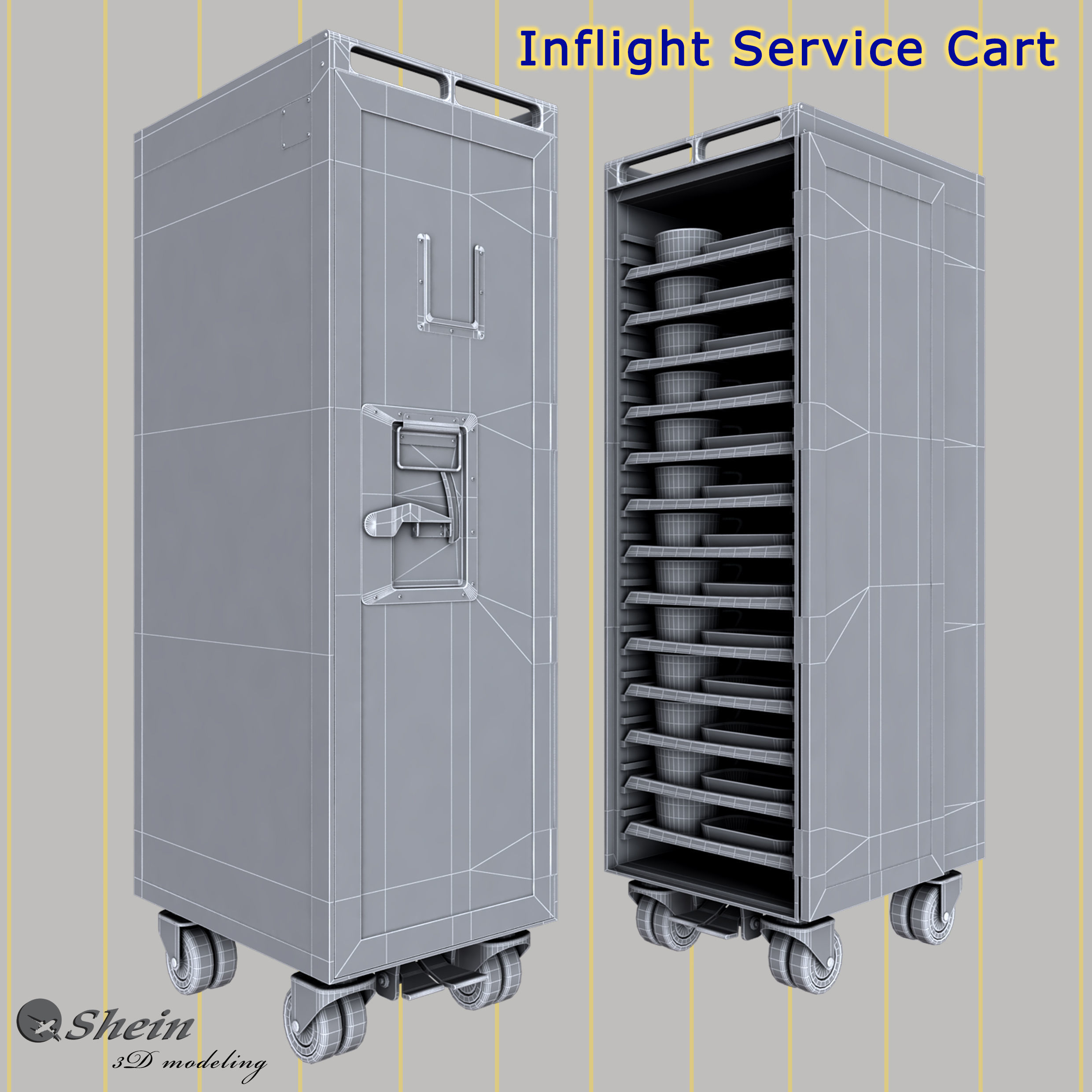 INFLIGHT SERVICE CART 3D model_3